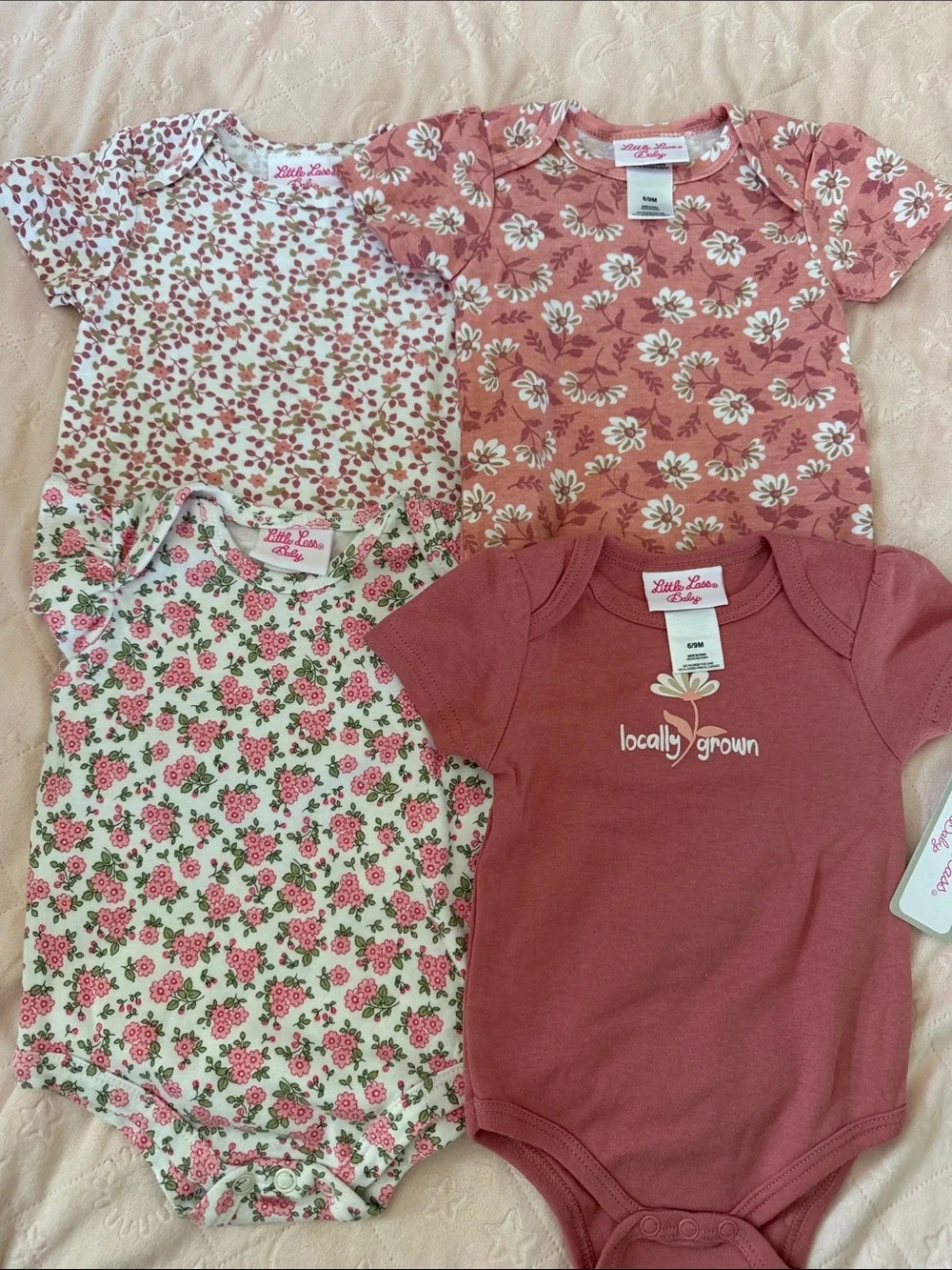 Baby Girls Floral & Character Onesie Bundle - Mixed Patterns 6-9months